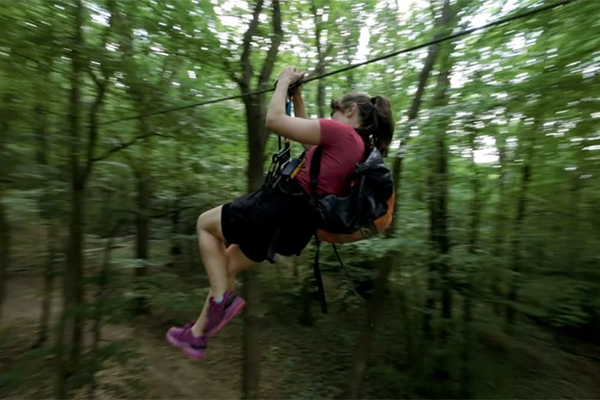 Treetop adventure course